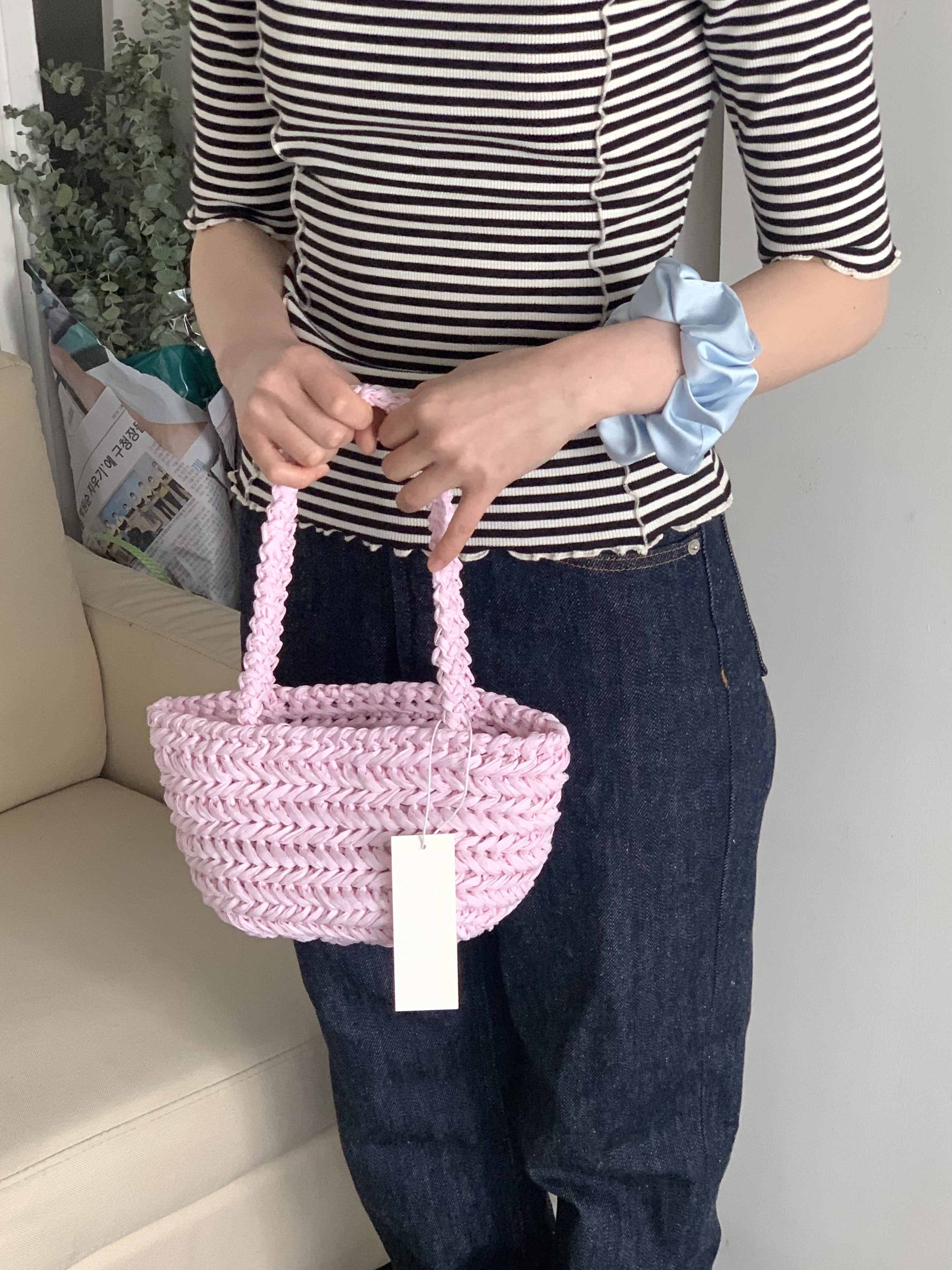 mini aguja bag (light pink)