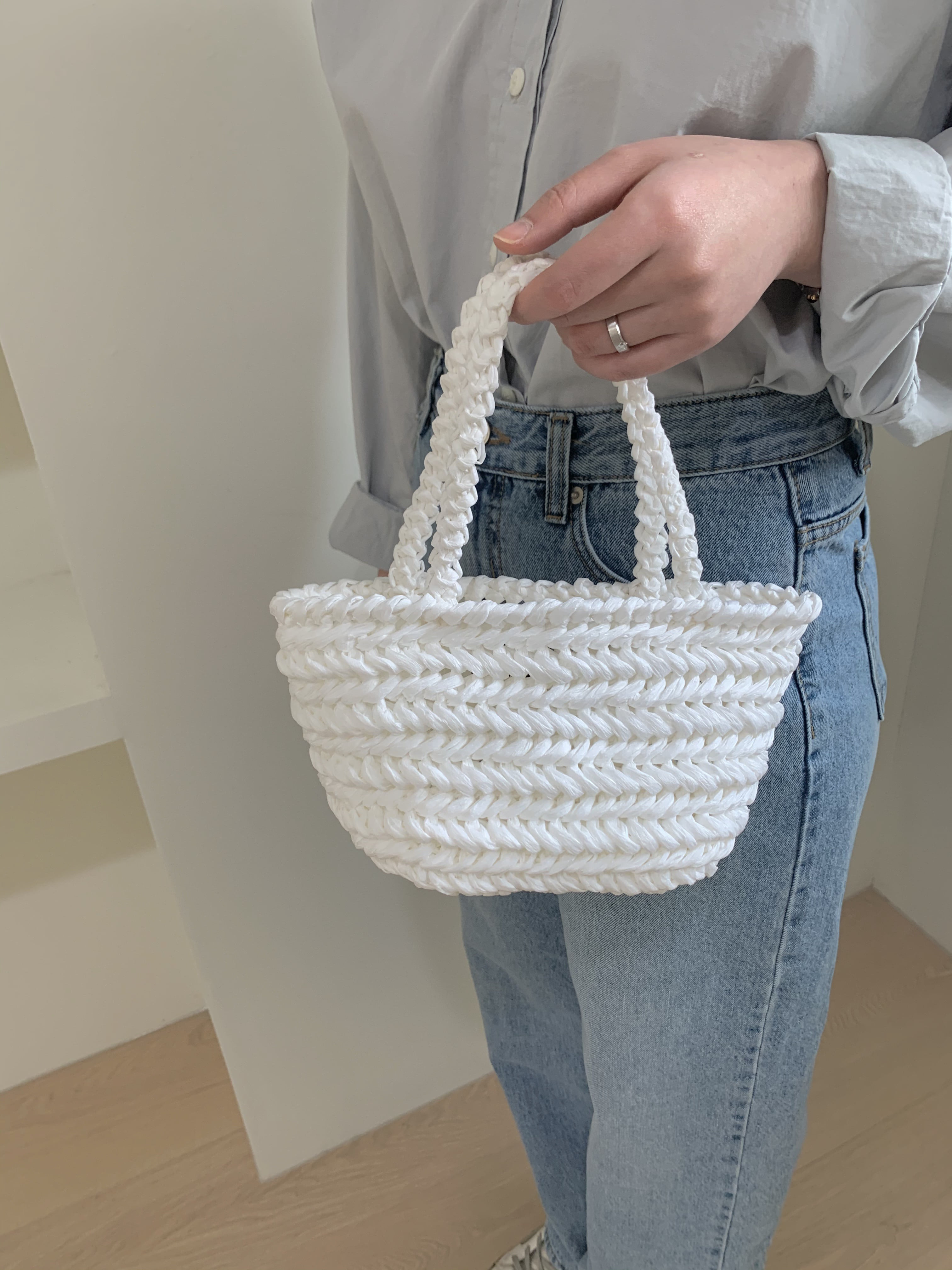 mini aguja bag (white)