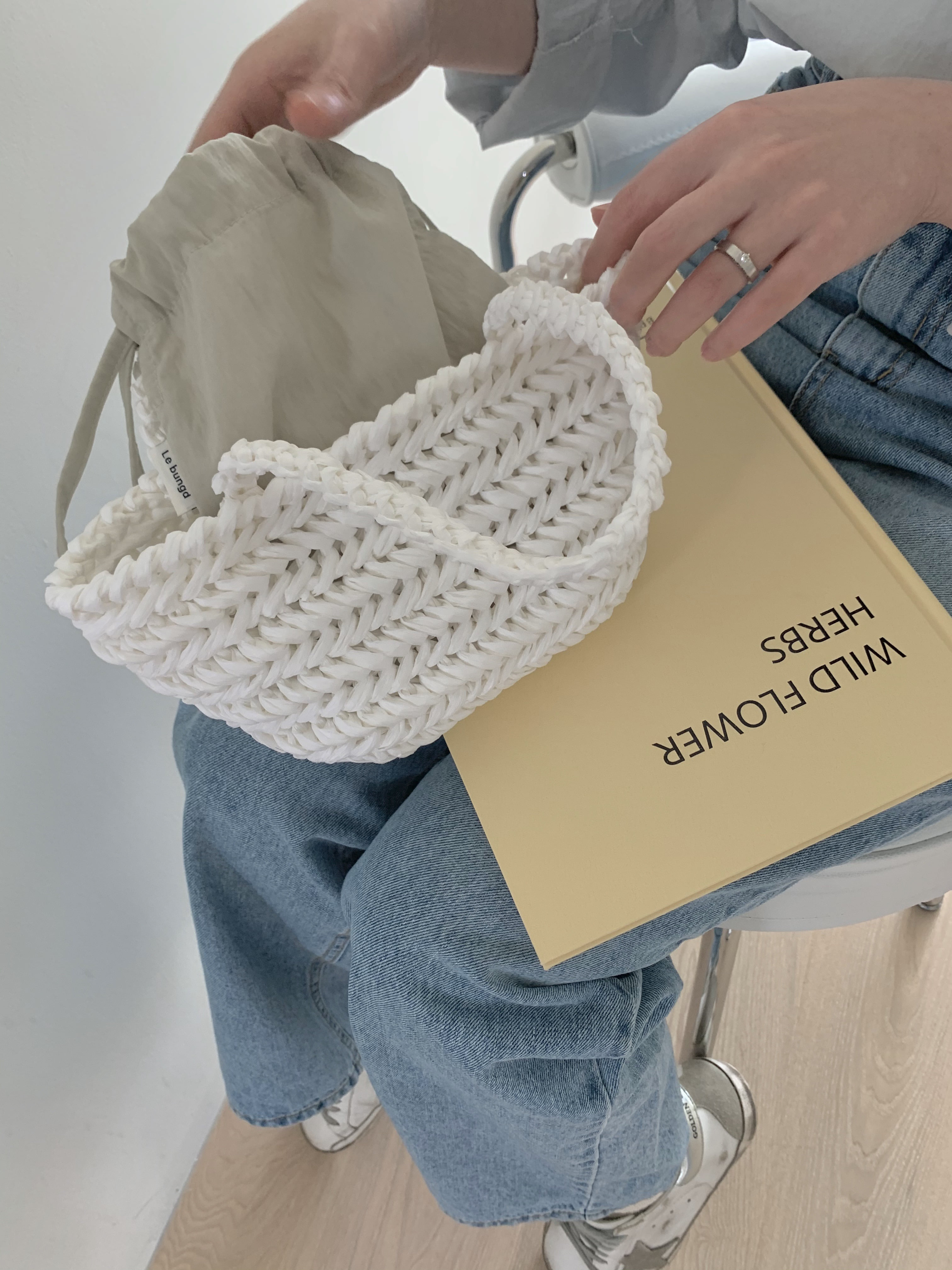 mini aguja bag (white)